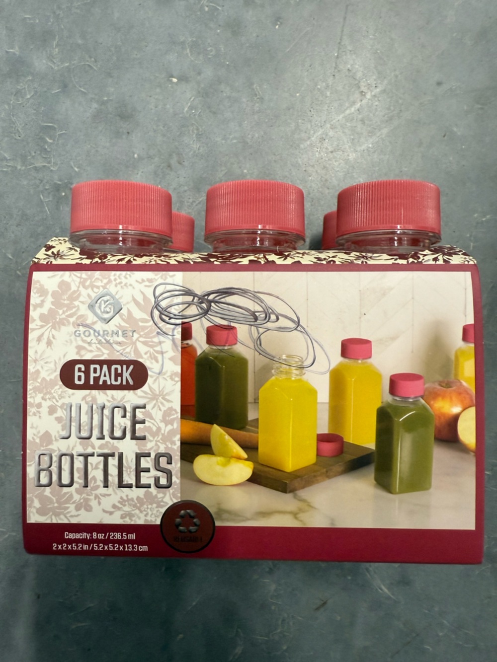 Gourmet Kitchen 6x-Pack Juice Bottles